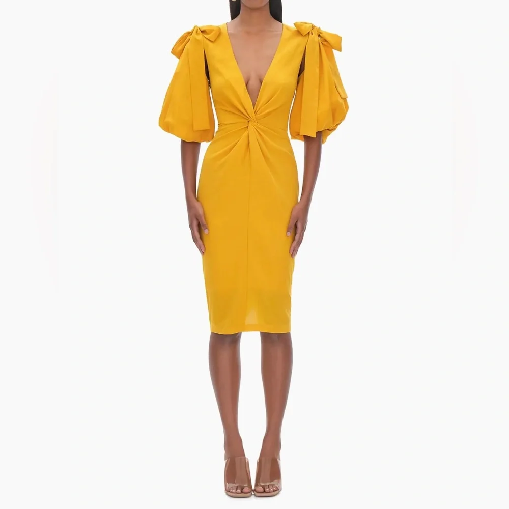 Andrea Iyamah Zuna dress in marigold size small - Picture 3 of 6